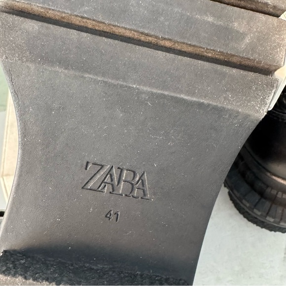 Zara Black Women's Chunky Ankle Boots, Botin, Size 10 NWT - Picture 9 of 10